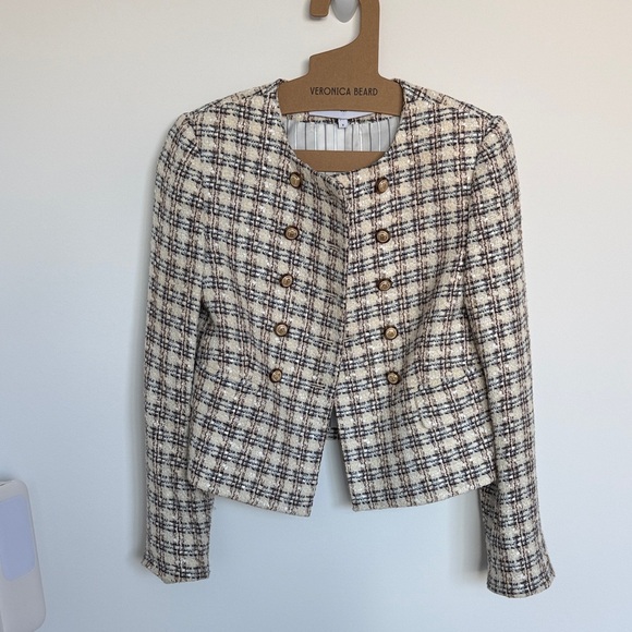 Veronica Beard Ivory and Brown tweed jacket - Picture 1 of 3